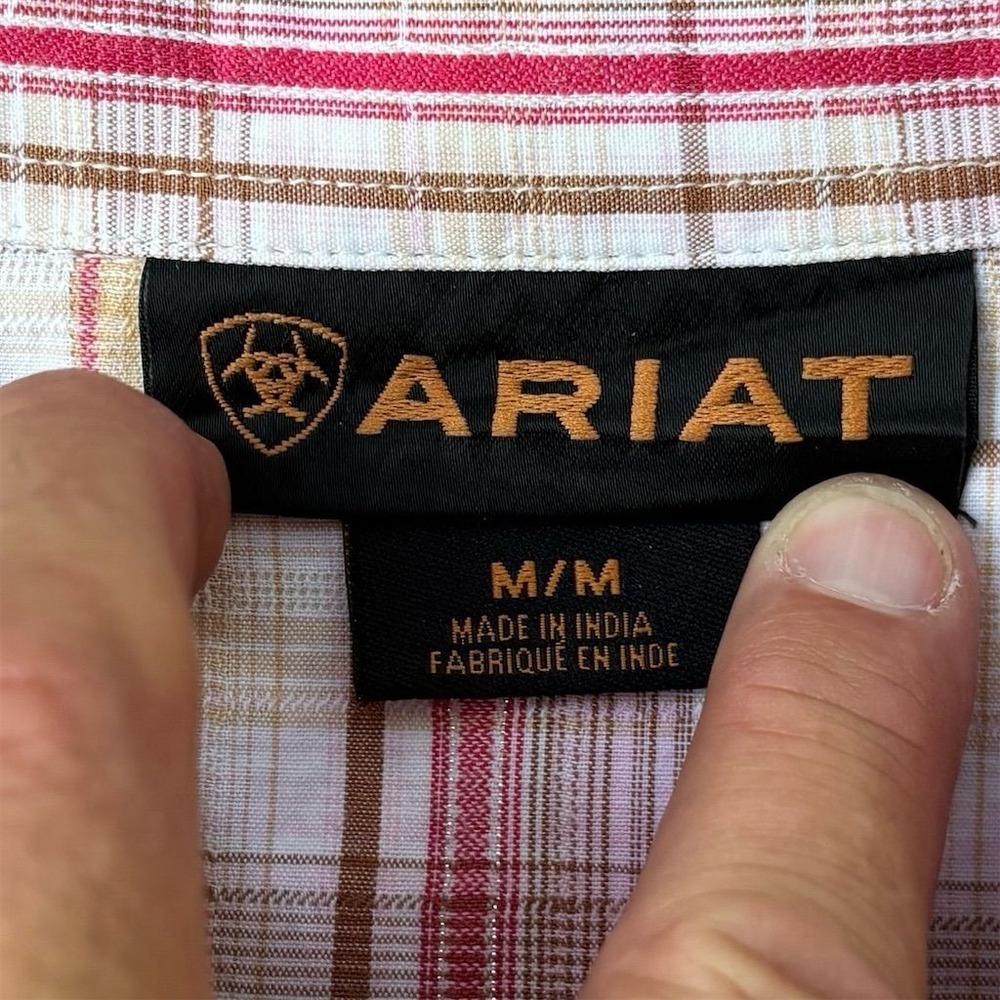 Ariat Women's Plaid Button-Up Shirt M Multicolor Short Sleeve Casual - Picture 6 of 6